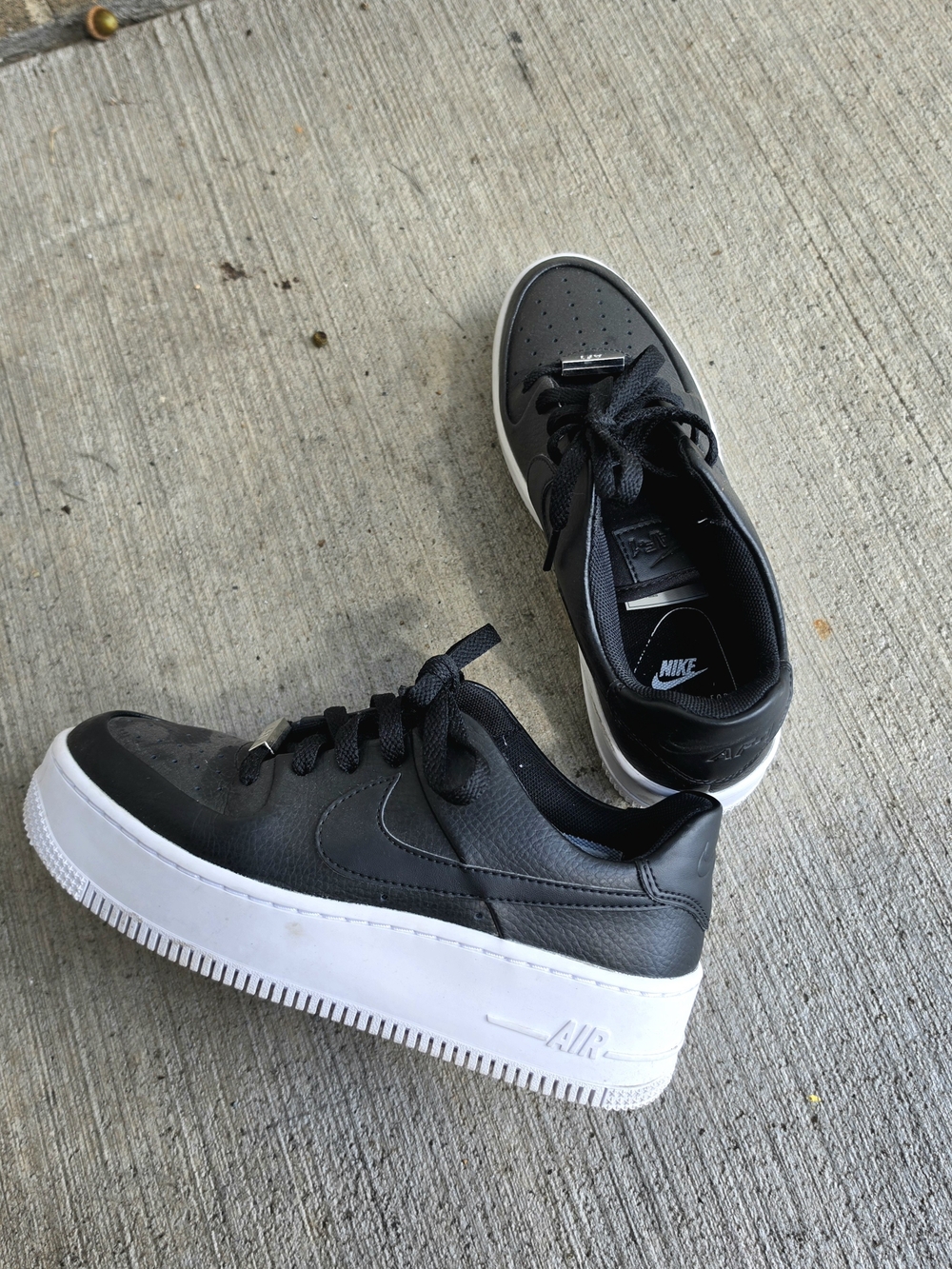 Nike Women’s Black Platform Air Force 1 Low Sneakers